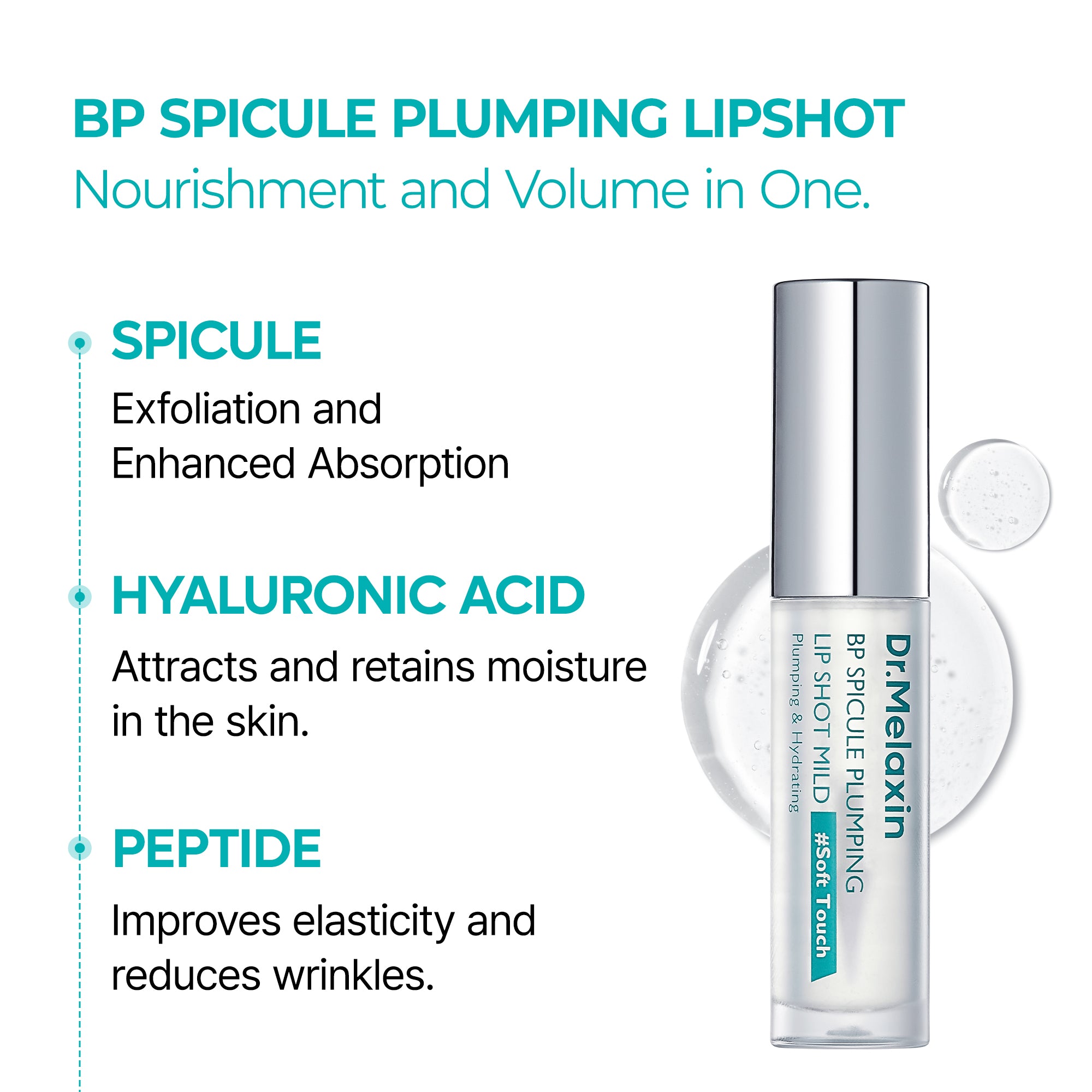 Dr. Melaxin BP Spicule Plumping LIP Shot - Mild