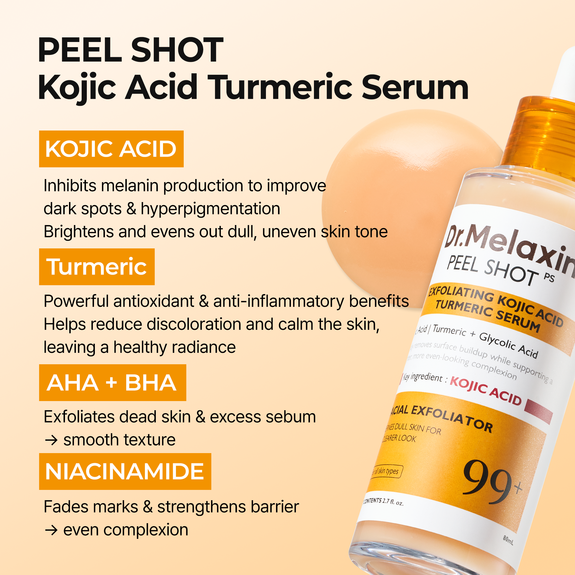 Peel Shot Glow Rice Ampoule Duo & Kojic Acid Duo